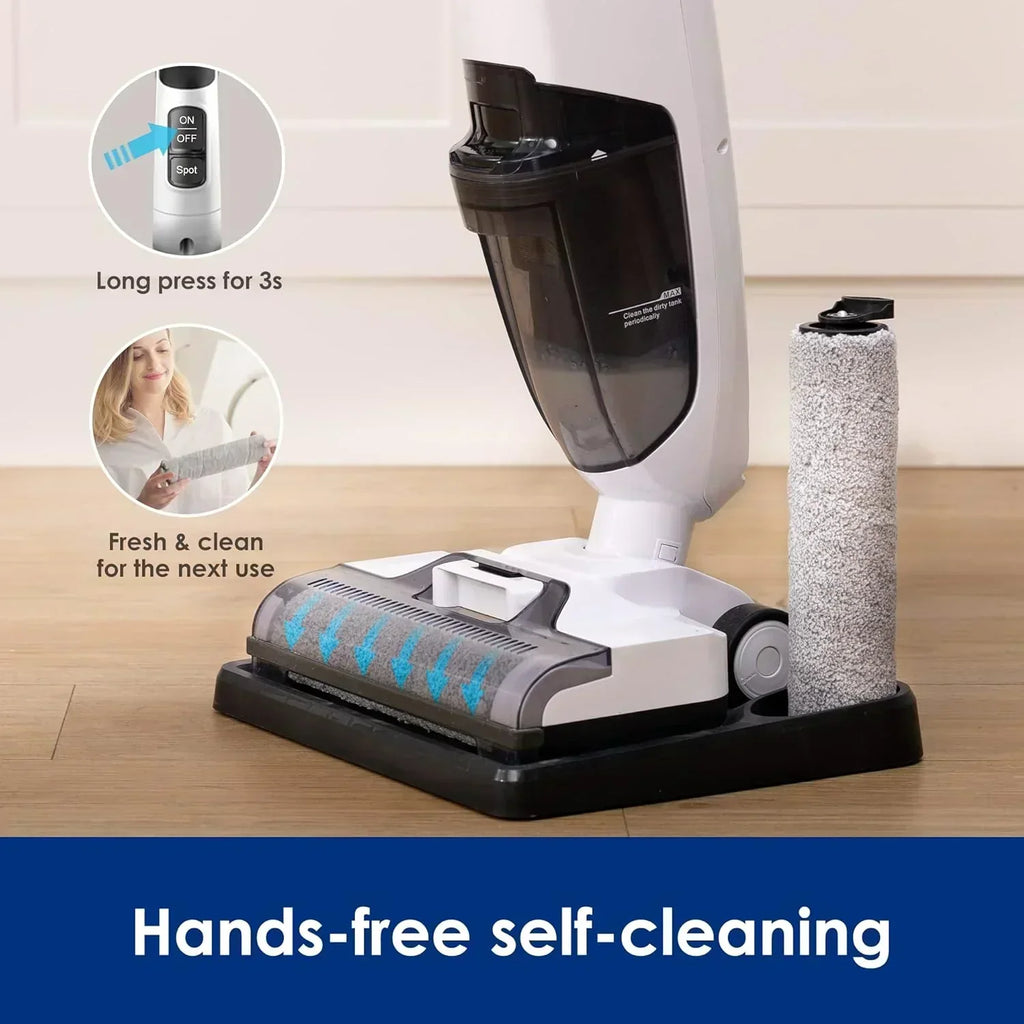 Wet Dry Vacuum Cordless Floor Cleaner and Mop One-Step Cleaning for Hard Floors wourant