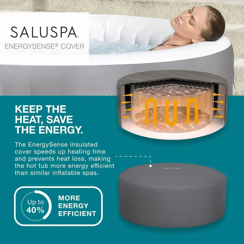 Bestway Palm Springs 4 to 6 Person EnergySense Smart AirJet Plus Inflatable Hot Tub Outdoor Spa wourant
