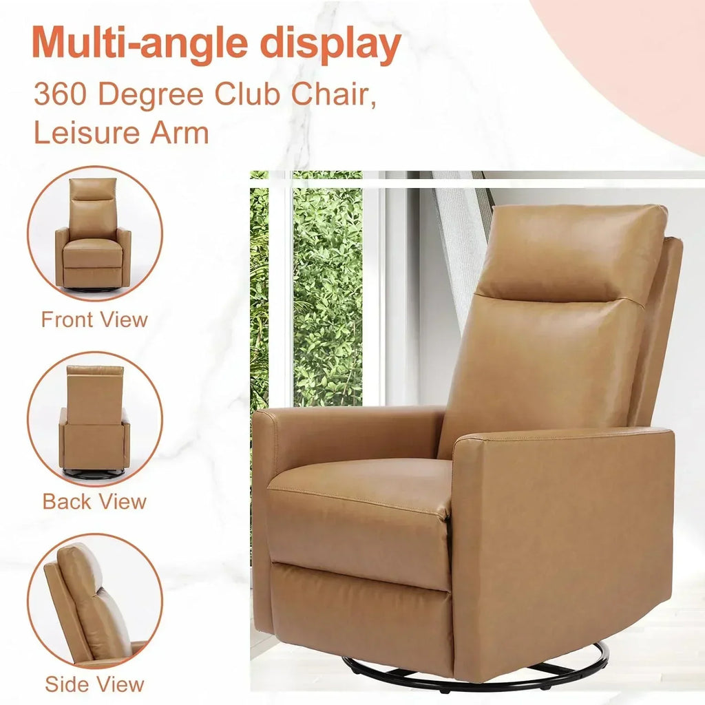 Sweet and crisp rocking chair 360 degree rotating recliner with sliding function wourant