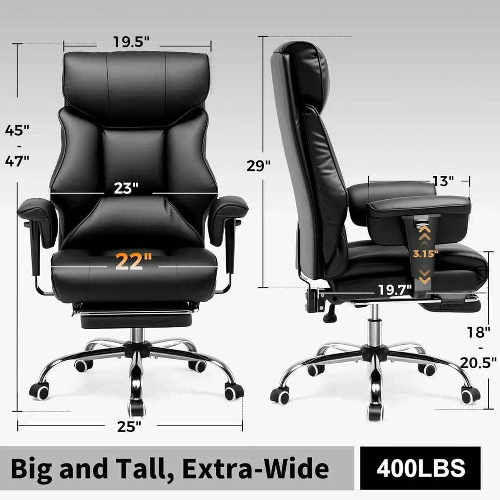 Large Tall Gaming Chair 400 lb Heavy Duty Office Chair wourant