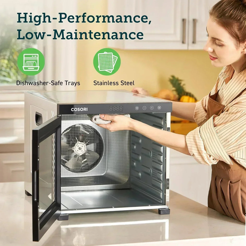 COSORI Food Dehydrator Bigger Than 7 Trays With Large 6.5" Drying Space 600W Power wourant