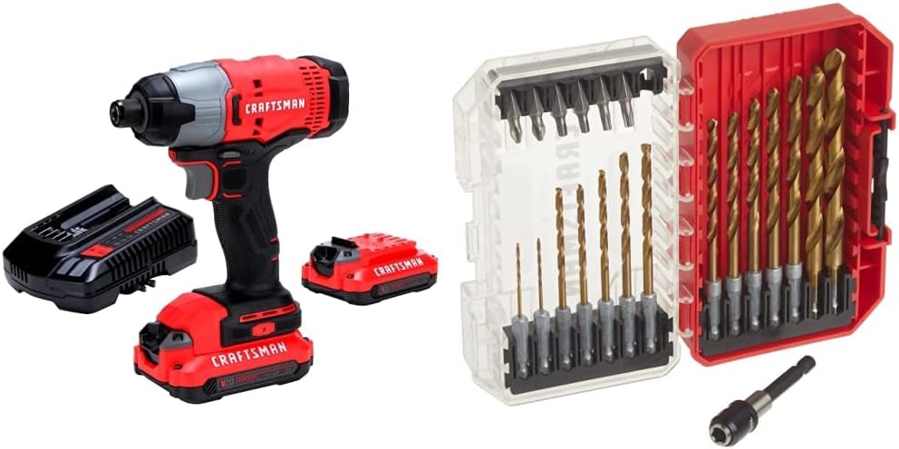 20V MAX Impact Driver Kit 1/4 Inch 2,800 RPM LED Work light Battery and Charger Included wourant