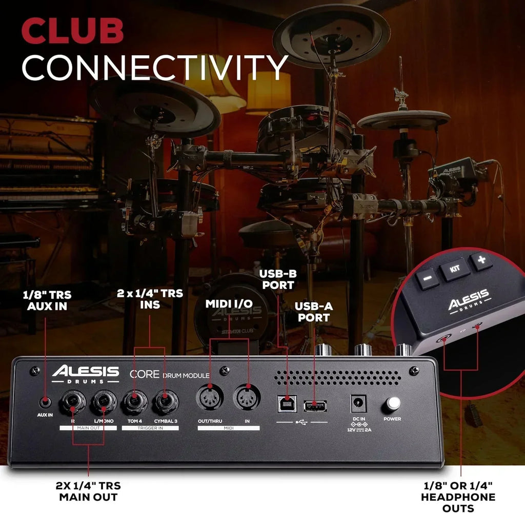 Alison Strata Prime Electronic Drum Set with Touch Screen Dual Area Grid Head wourant