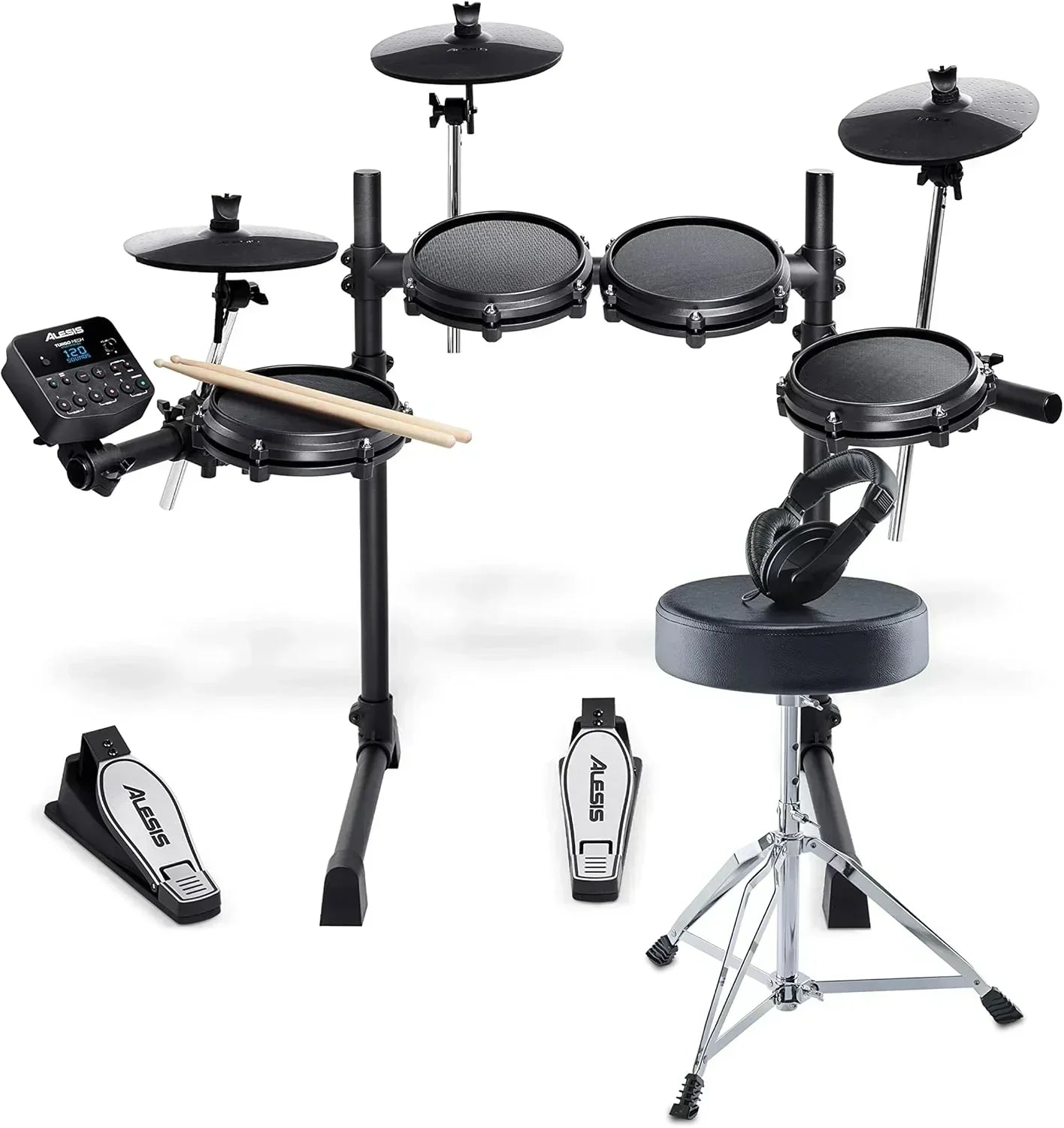 Alesis Turbo Mesh Kit - Electric Drum Set with Over 100 Sounds Mesh Drum Pad wourant