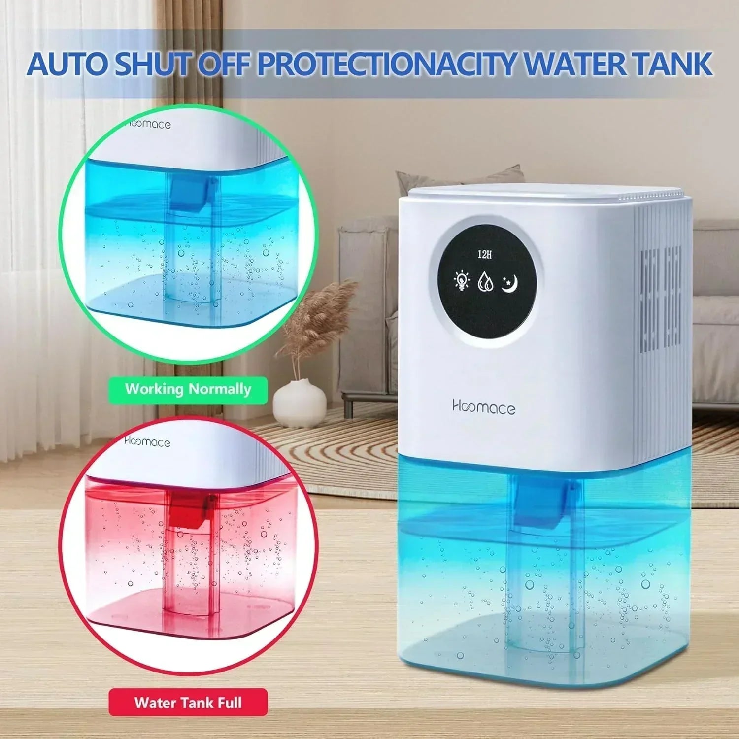 Dehumidifier 2 in 1 Humidifier Dehumidifier Combo 102 OZ Water Tank Dehumidifiers for Home Bedroom wourant