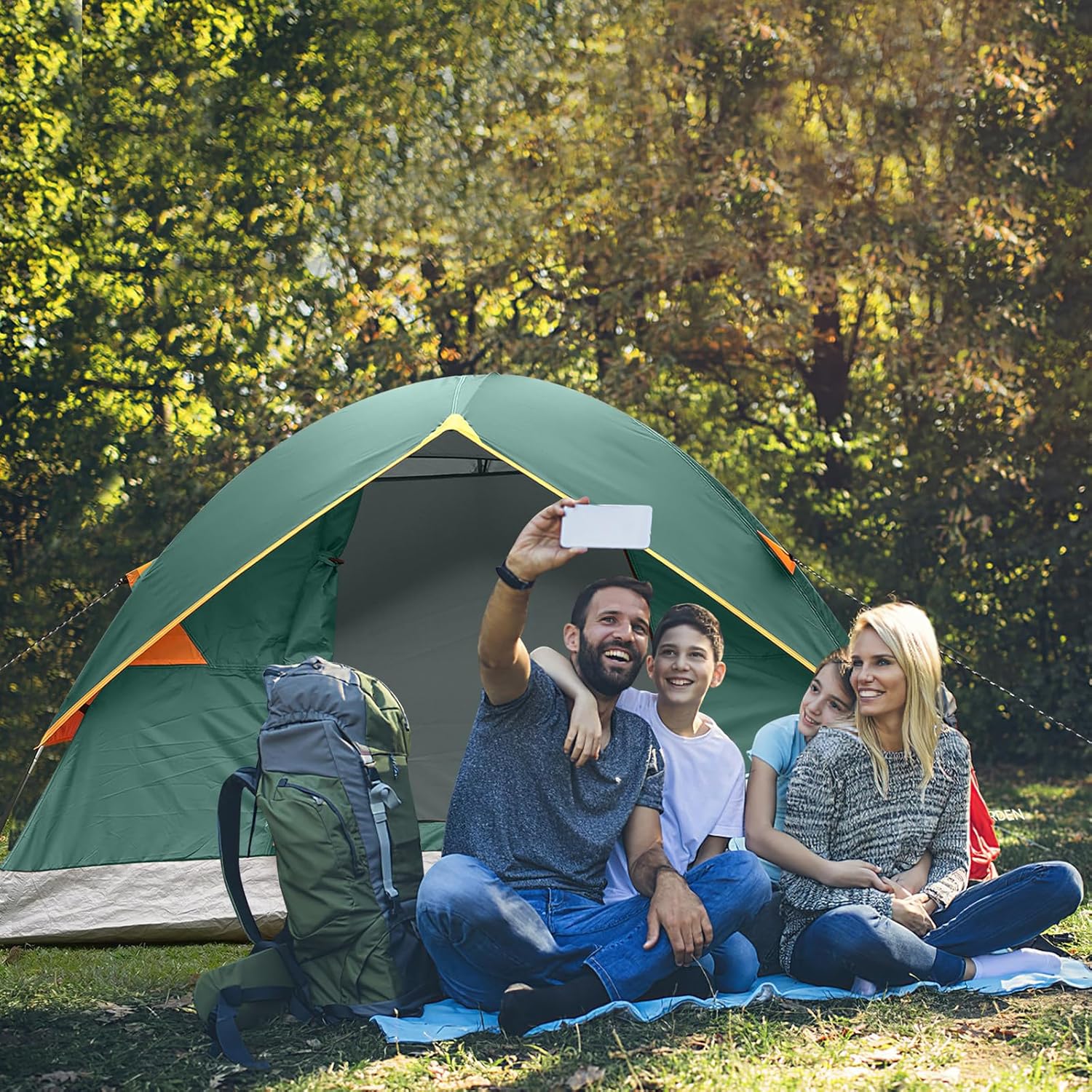 Camping Tent 2/3/4/6 Person Dome Tent Portable Camping Tent Outdoor and Backpacking Beach wourant
