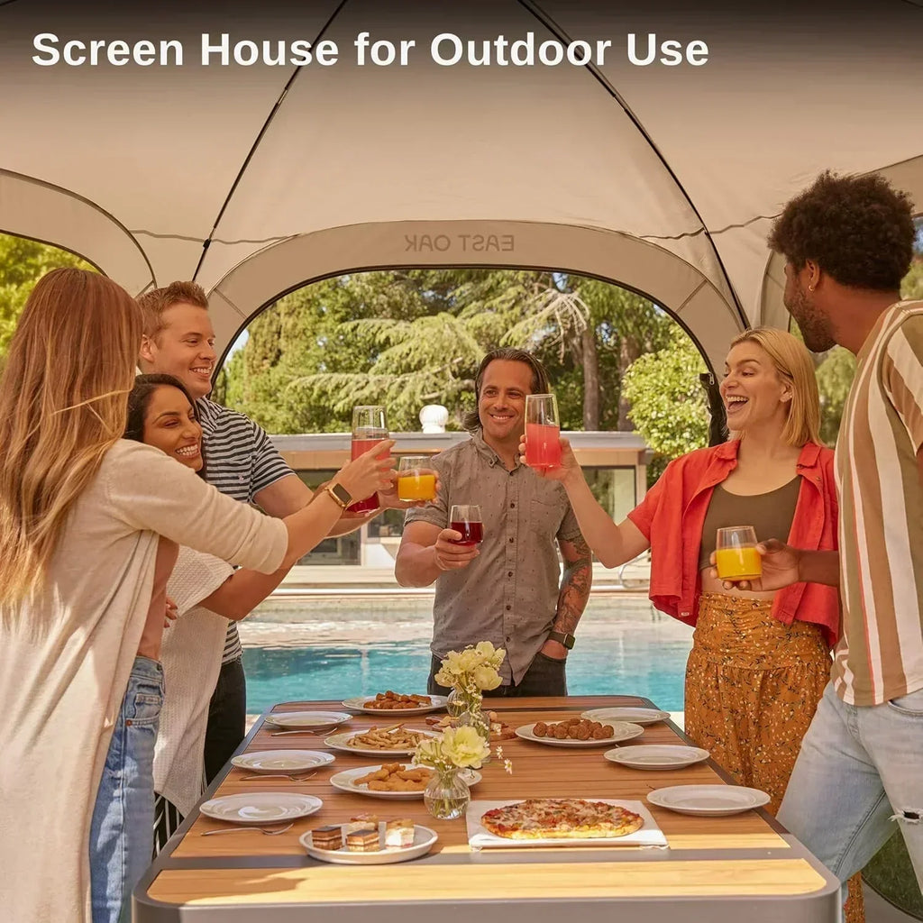 EAST OAK Screen House Tent Pop-Up Portable Screen Room Canopy Instant Screen Tent 10 x 10 FT wourant