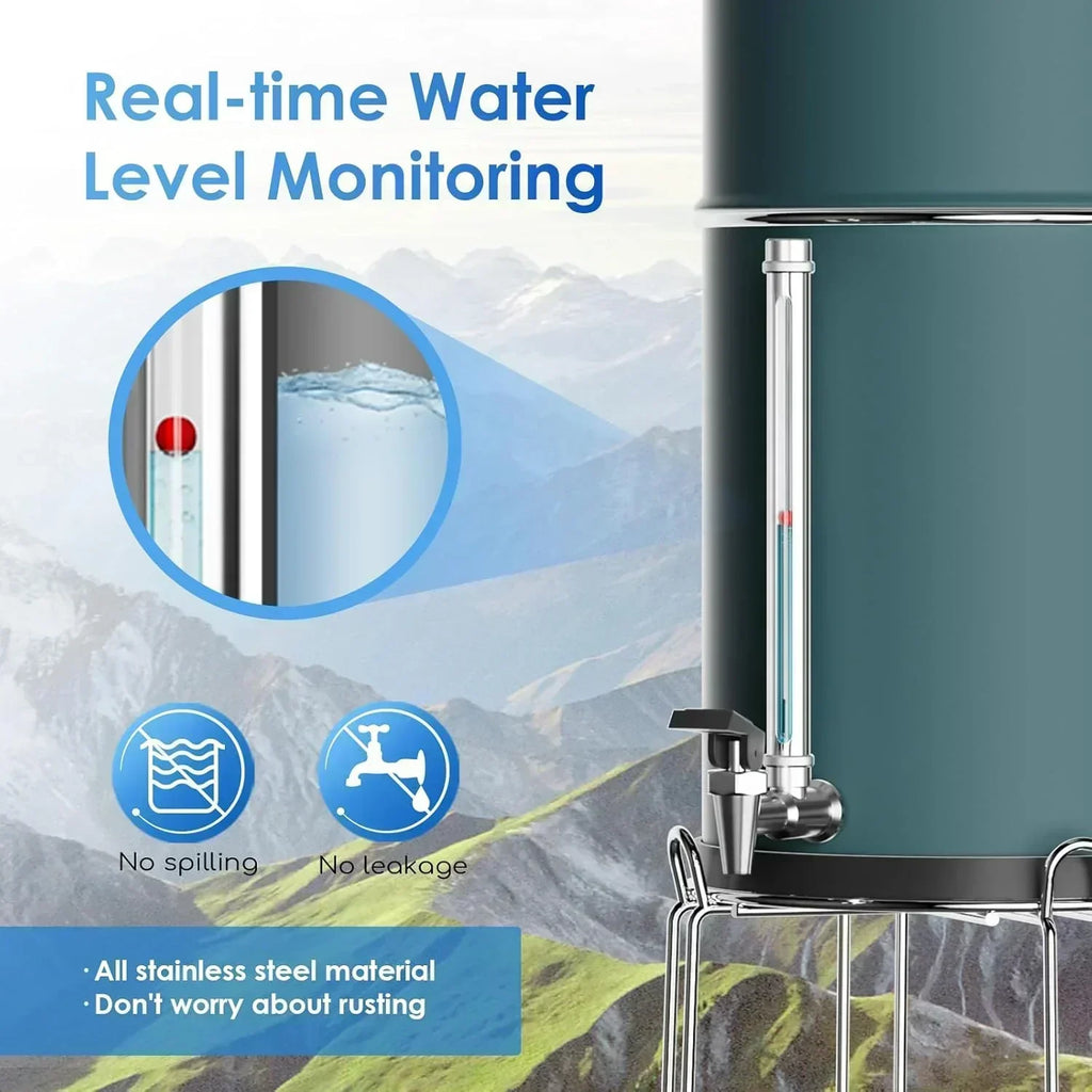 Purewell three-stage 0.01μm ultrafiltration gravity water filtration system 304 wourant