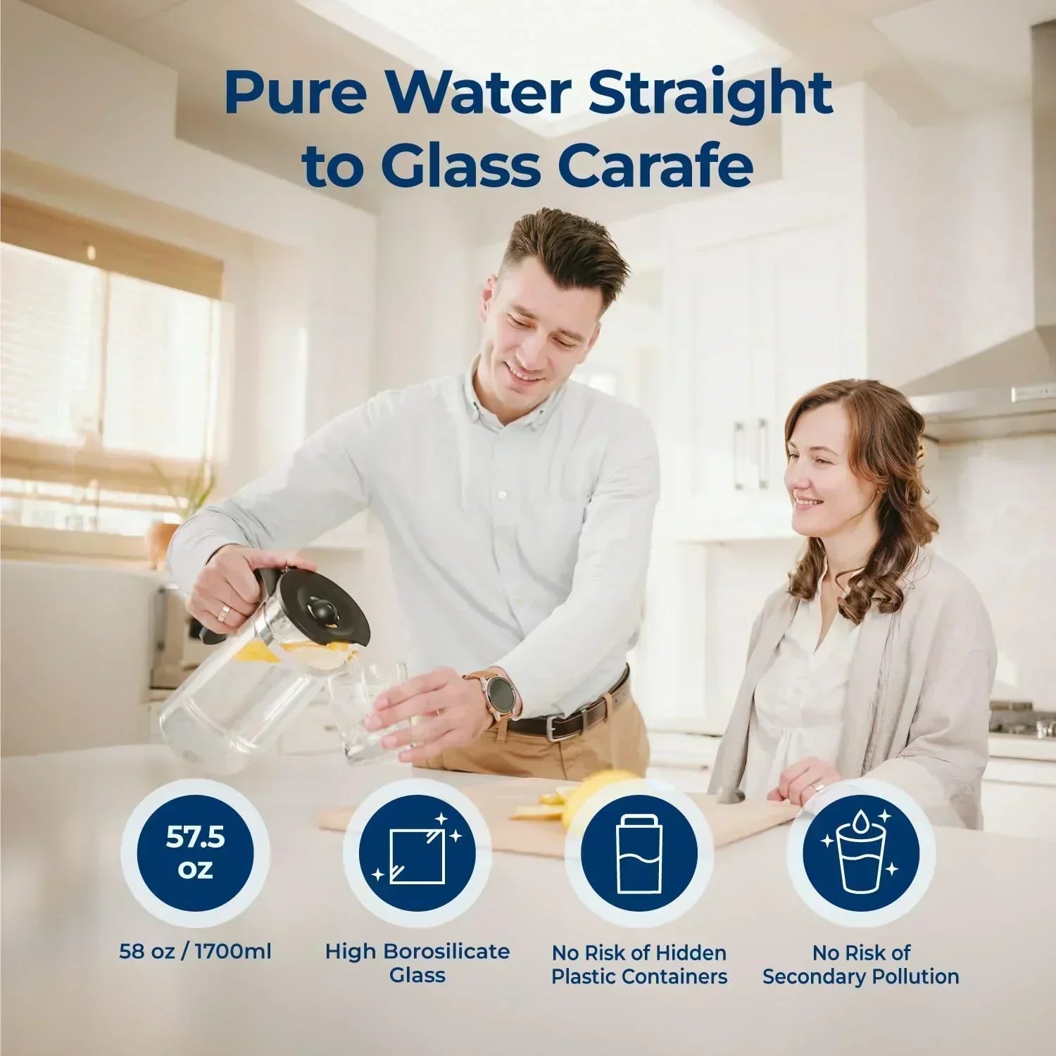 Bluevua RO100ROPOT-UV Reverse Osmosis System Countertop Water Purifier 6-stage purification wourant