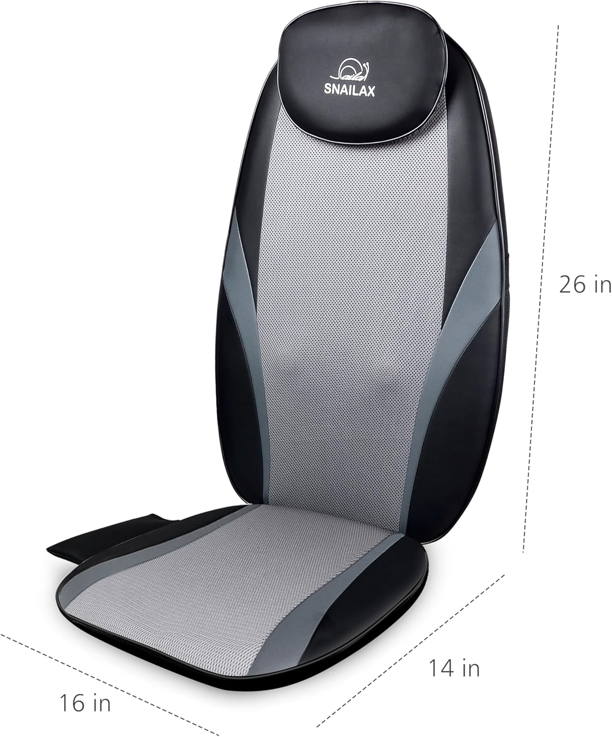 Snailax Shiatsu Massage Cushion with Heat Massage Chair Pad Kneading Back Massager for Home wourant