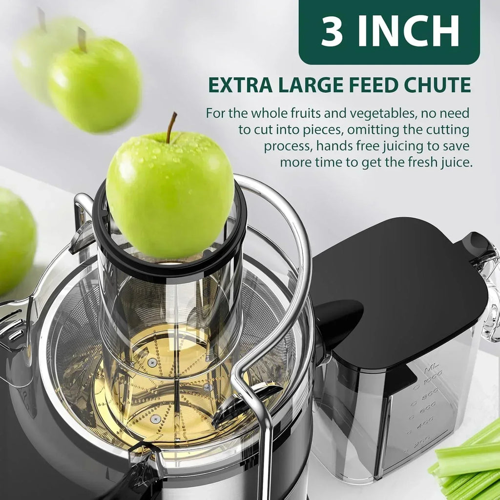 1300W KOIOS Centrifugal Juicer with Extra Large 3" Feed Chute and Titanium Filter wourant