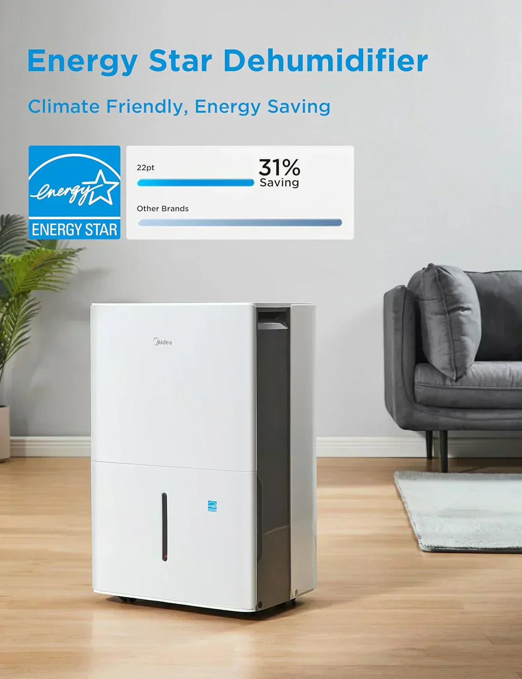 4,500 Sq. Ft.Dehumidifier for Basement Energy Star Certified With Reusable Air Filter 50 Pint wourant