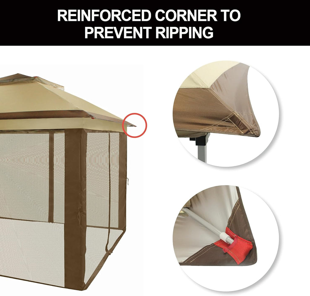CROWN SHADES 13x13 Pop Up Gazebo Canopy Tent Gazebos on Clearance Outdoor Gazebo wourant