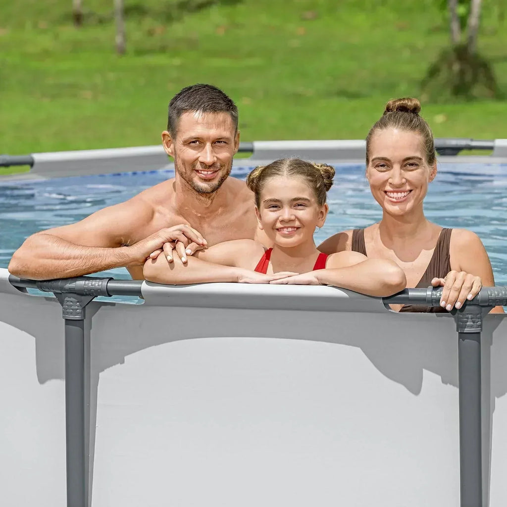 Steel Pro MAX 10 Foot x 30 Inch Round Metal Frame Above Ground Backyard Swimming Pool Set wourant