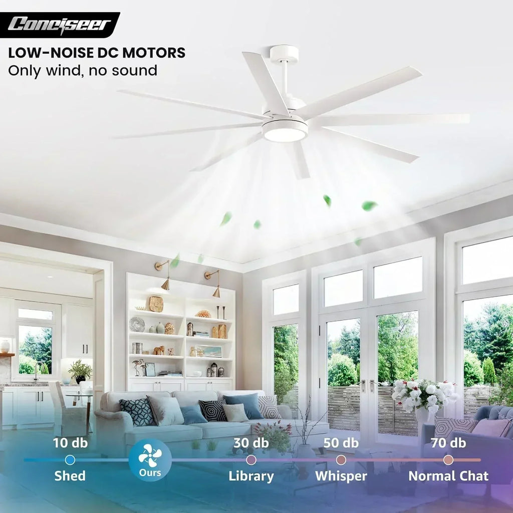 Modern ceiling fan 72 inch bedroom living room library cafe outdoor/industrial wourant