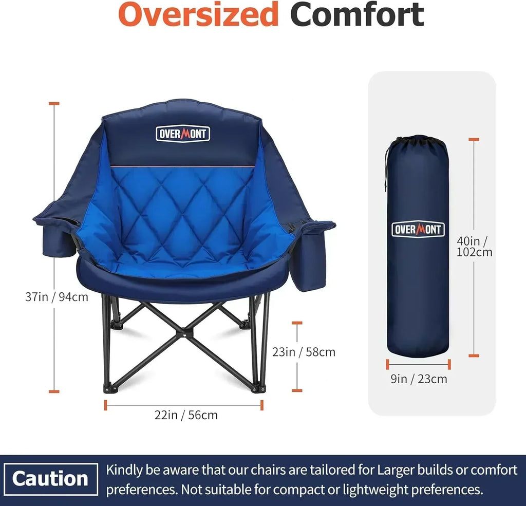 Extra Large Double Camping Chair 2 Person Comfortable Sofa Chair Adult Loveseat Lawn Chair wourant