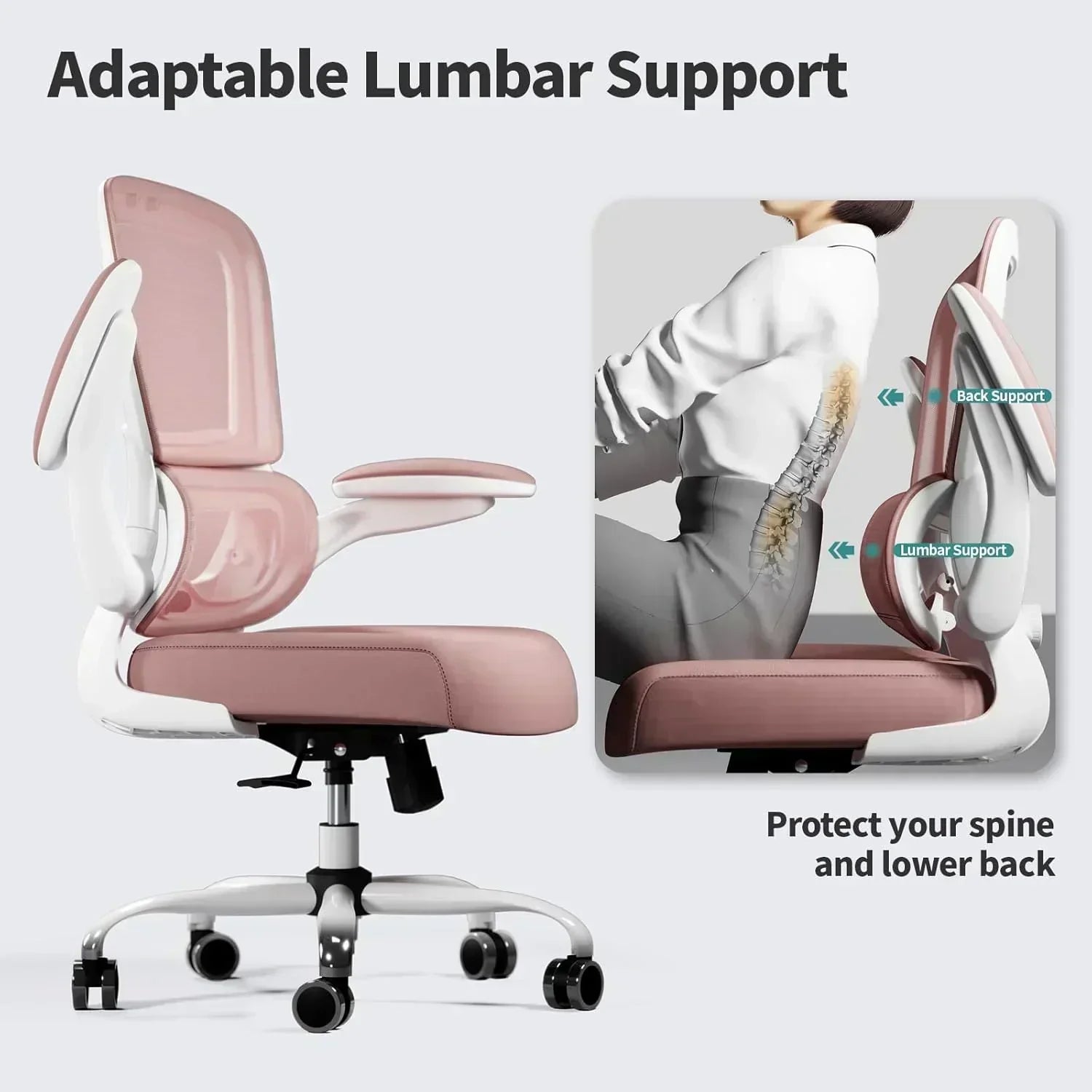 TRALT Office Chair Ergonomic Desk Chair 330 lbs Home Mesh Gaming Chair with Wheels wourant
