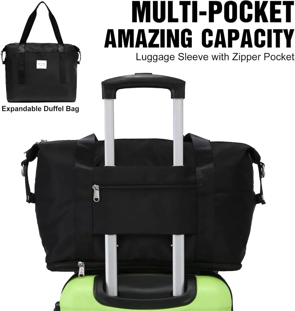 LONG VACATION 6 Piece Luggage Set Carry on Suitcase with ABS+PC hardshell Spinner Wheels wourant