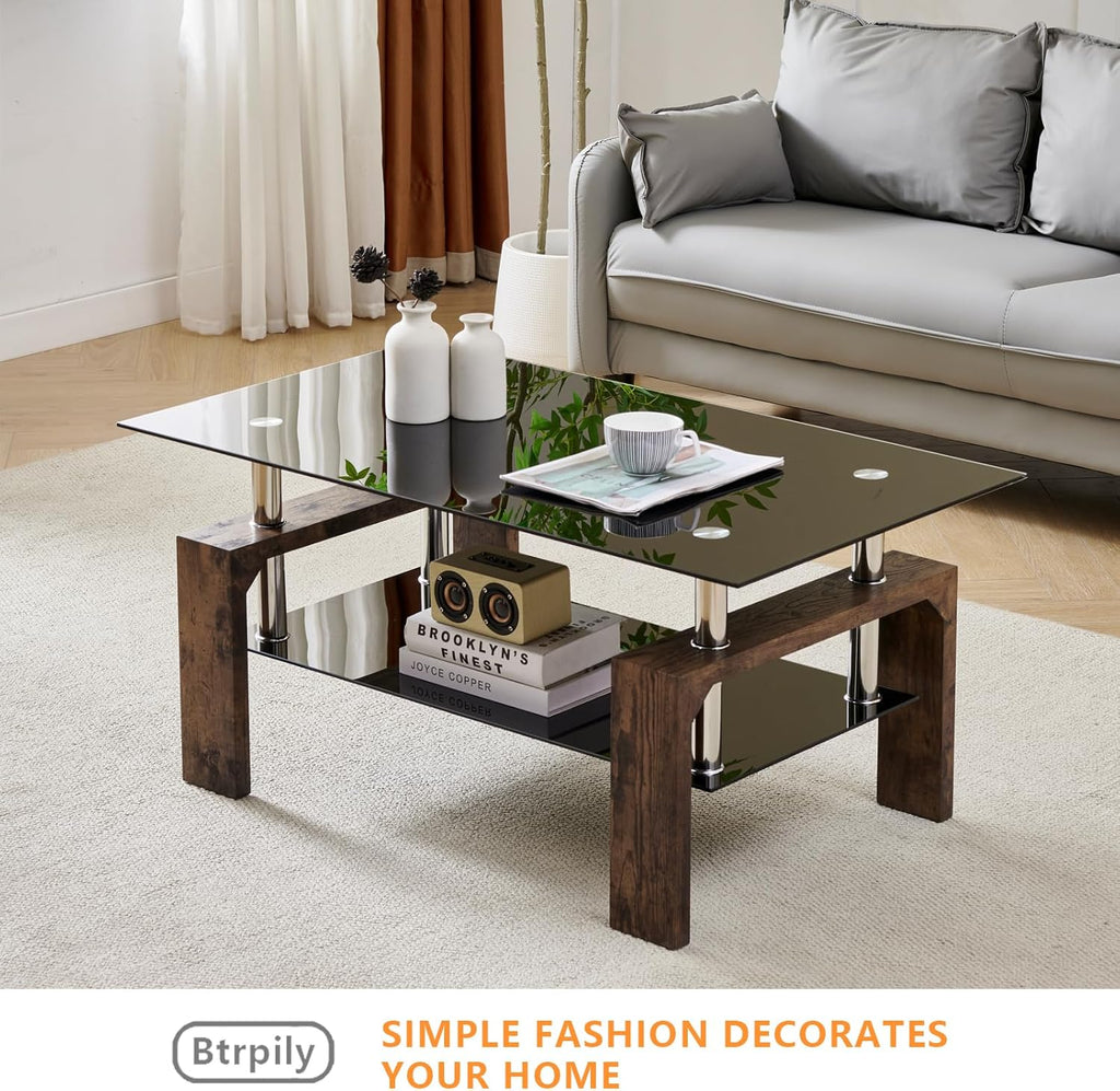 Living Room Rectangle Coffee Table Tea Table Suitable for Waiting Room Modern Side Coffee Table wourant