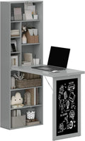 Folding convertible writing desk wall mounted desk cabinet multifunctional home workstation wourant