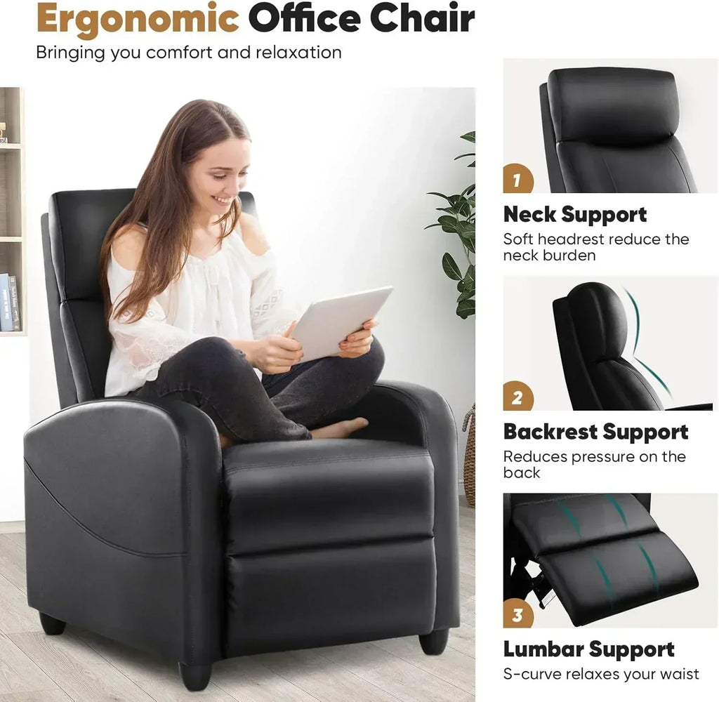 Adult recliner living room massage recliner adjustable home theater chair single sofa wourant