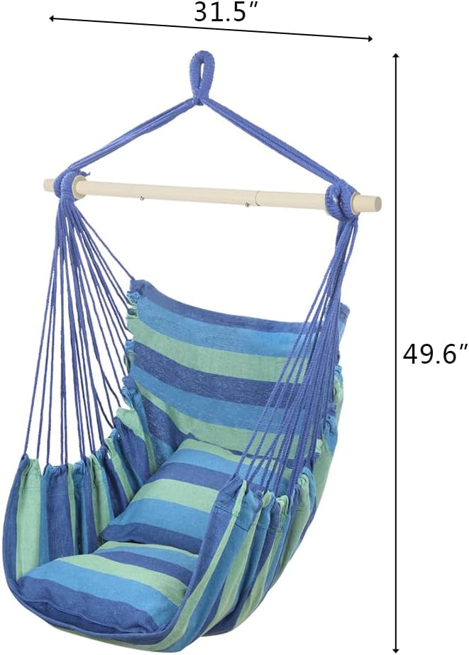 ONCLOUD Hammock Chair Hanging Rope Swing Load Capacity Macrame Hammock Swing Seat wourant