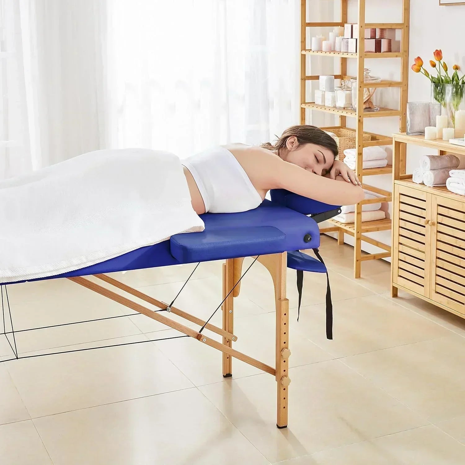 Yaheetech Massage Table Portable Lash Beds Spa Bed Massage Couch Foldable Spa Tables wourant