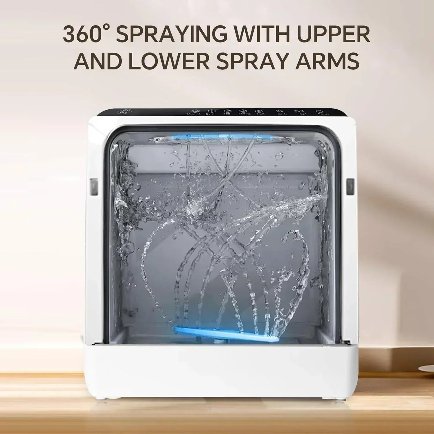 Mini countertop dishwasher Compact dishwasher Double spray arms Portable countertop dishwasher wourant