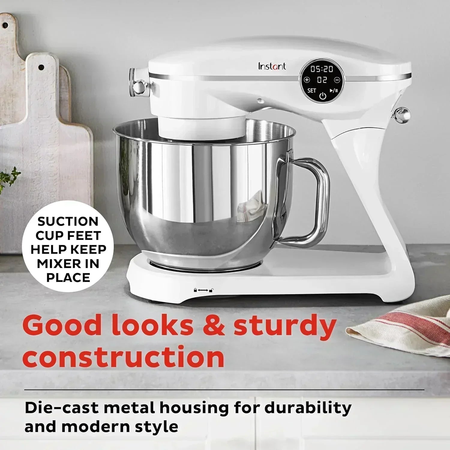Instant Pot Instant Stand Mixer Pro 600W 10-Speed Electric Mixer with Digital Interface wourant