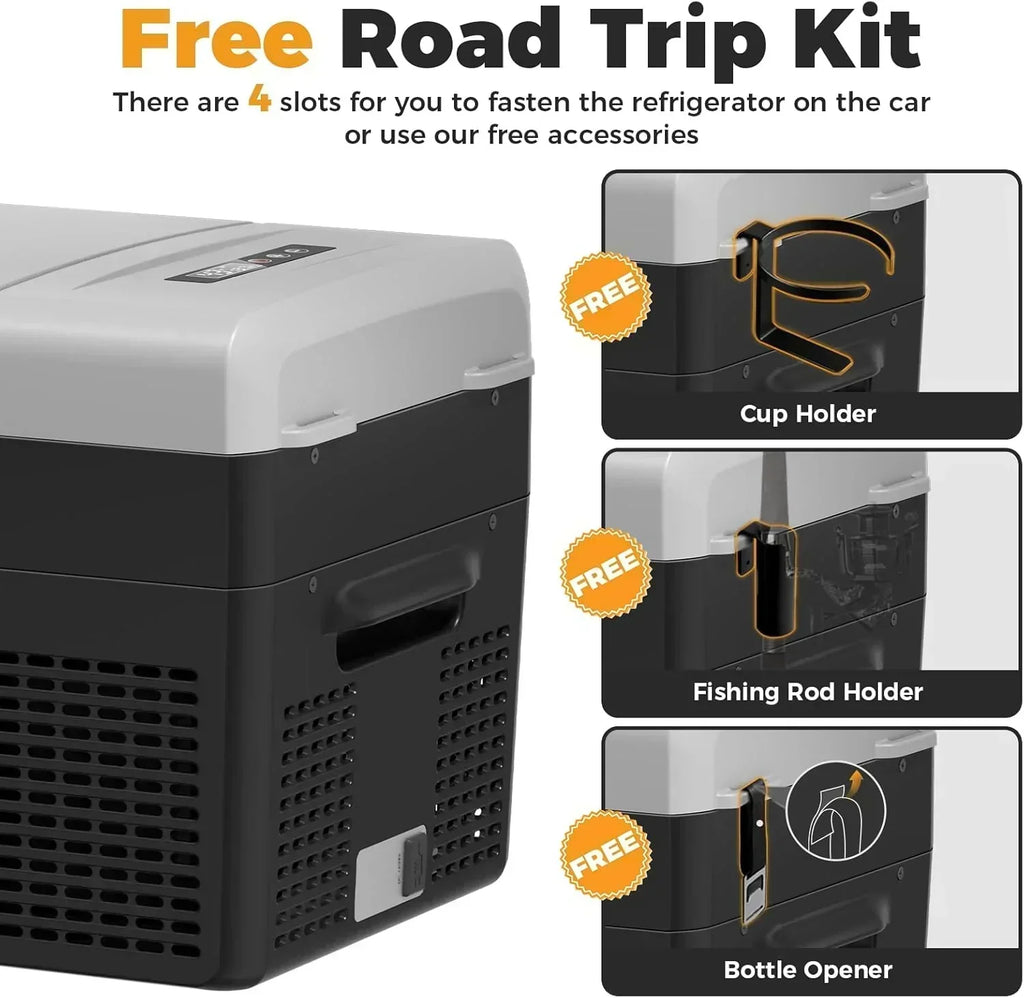 12V Refrigerator 21 Quart Portable Freezer 50 Hours Keep Cool Electric Cooler Car Refrigerator wourant