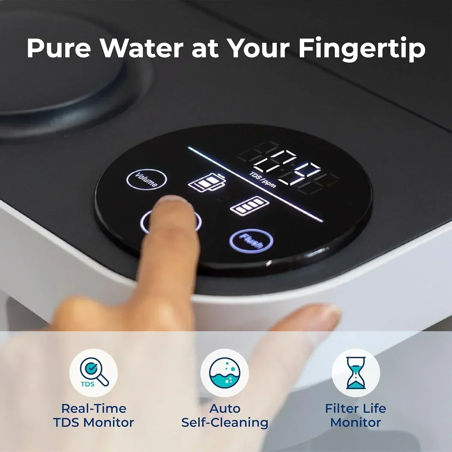 Bluevua RO100ROPOT-Lite(UV) reverse osmosis system countertop water purifier 7-stage purification wourant