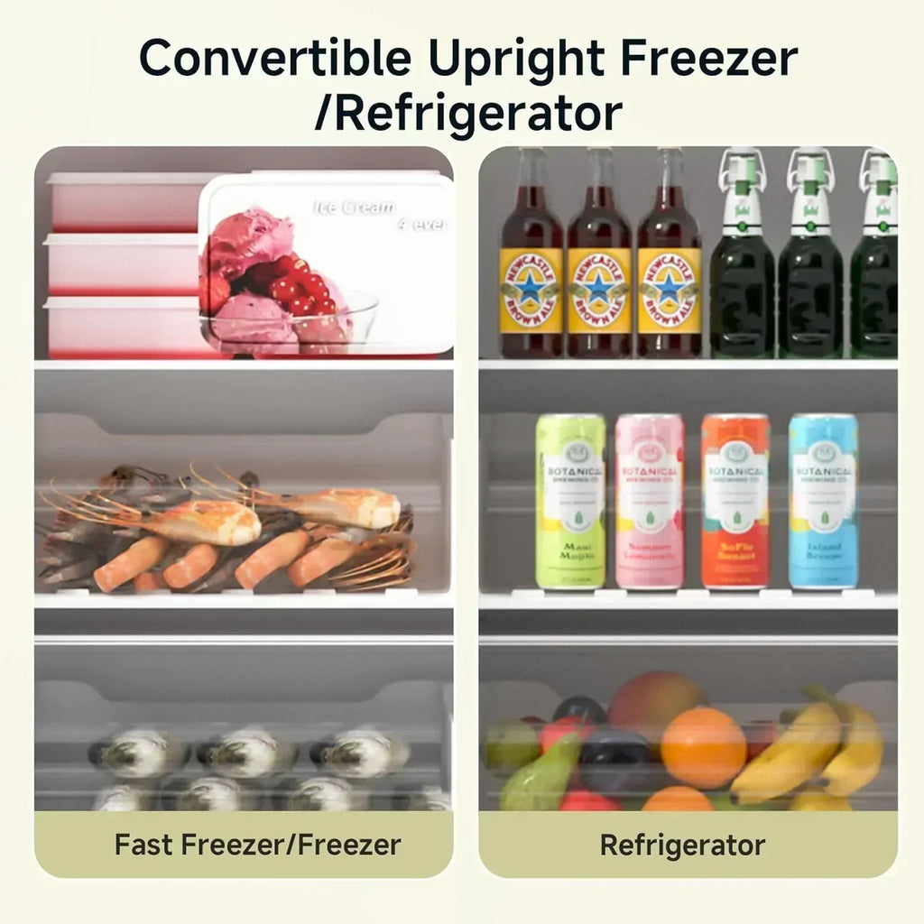 BANGSON Upright Freezer 7.0 Cu.ft Stand Up Freezer Convertible Upright Freezer/Refrigerator wourant