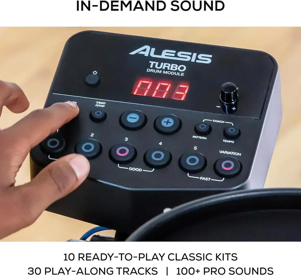 Alesis Turbo Mesh Kit - Electric Drum Set with Over 100 Sounds Mesh Drum Pad wourant