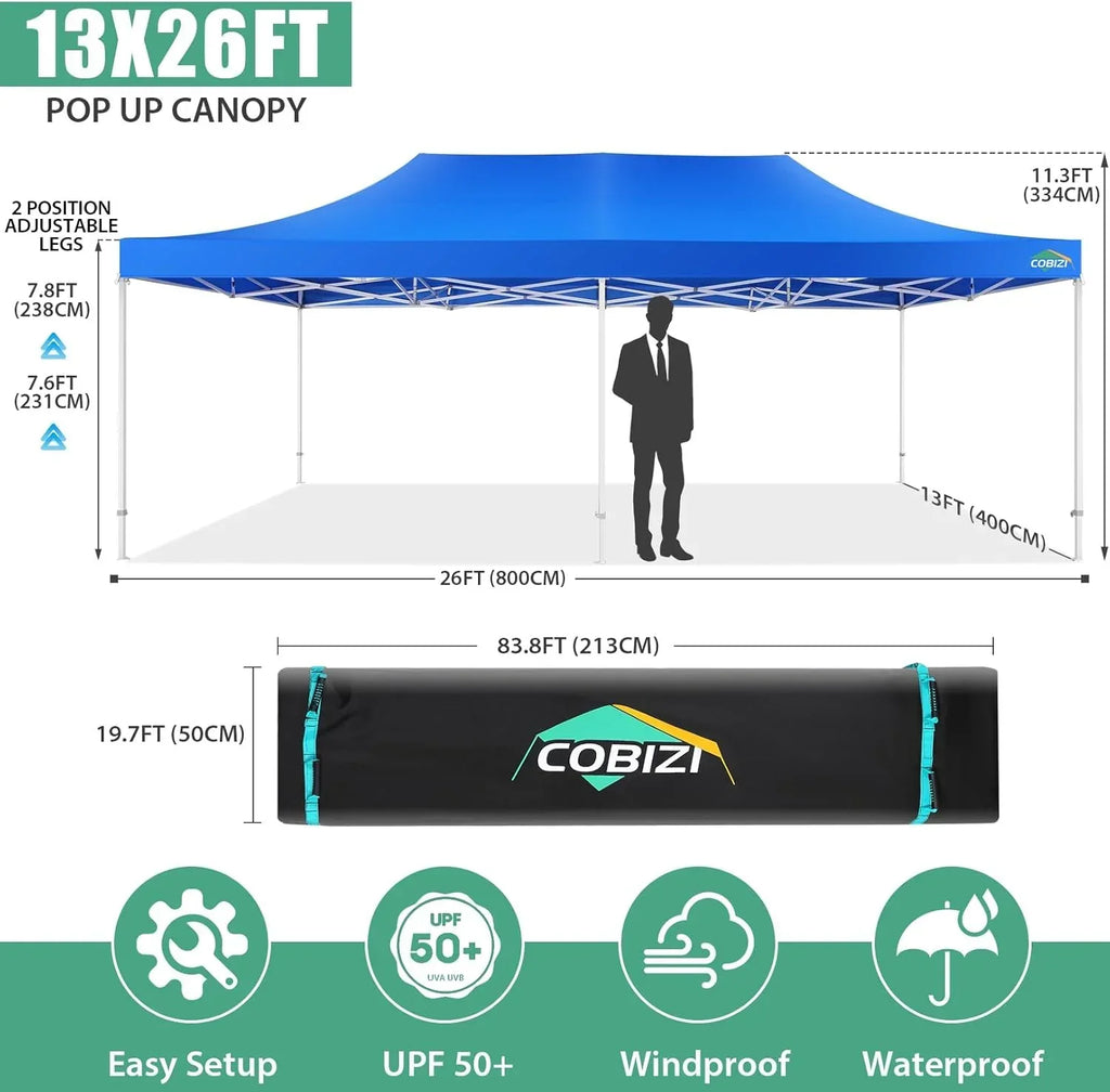 COBIZI 10x20 Heavy Duty Pop up Canopy Tent 6 sidewalls Commercial Canopy Wedding Party Tents wourant