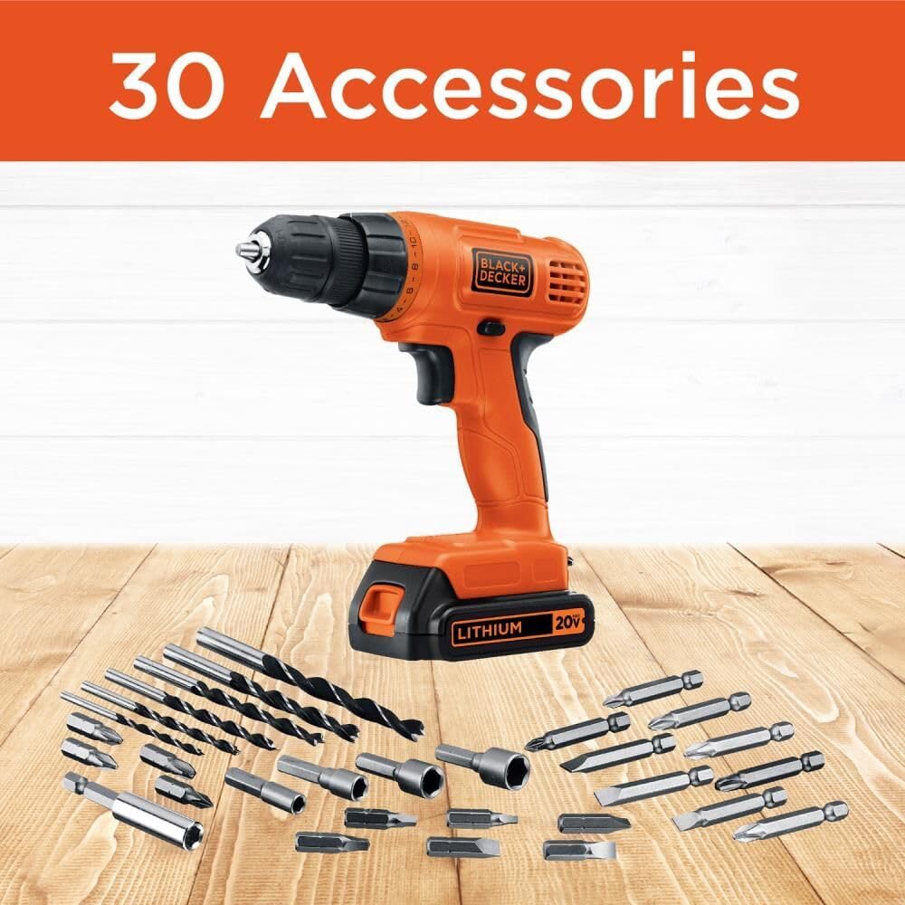 BLACK+DECKER 20V MAX POWERCONNECT Power Drill Cordless Drill Driver Electric Screwdriver wourant