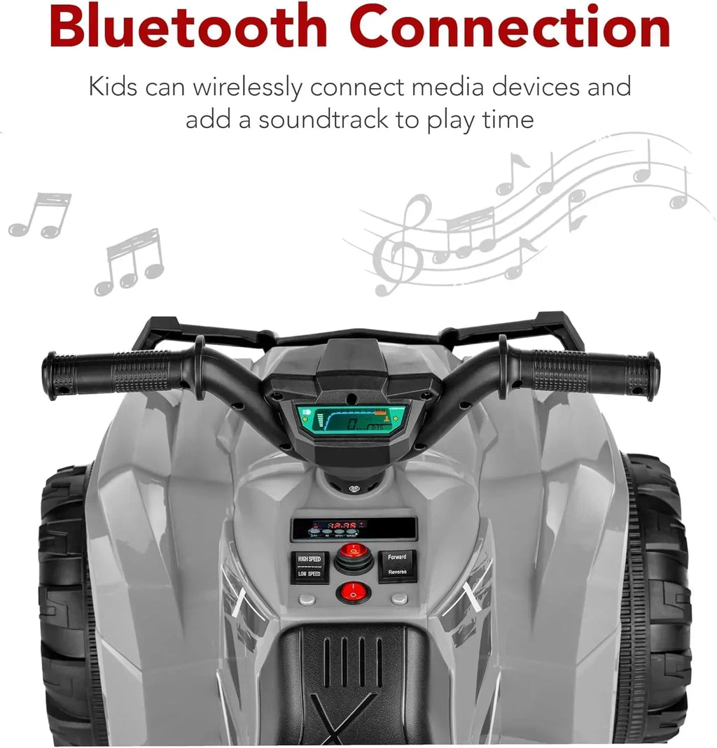 Best Choice Products 12V Kids Ride-On Electric ATV 4-Wheeler Quad Car Toy Bluetooth Audio wourant