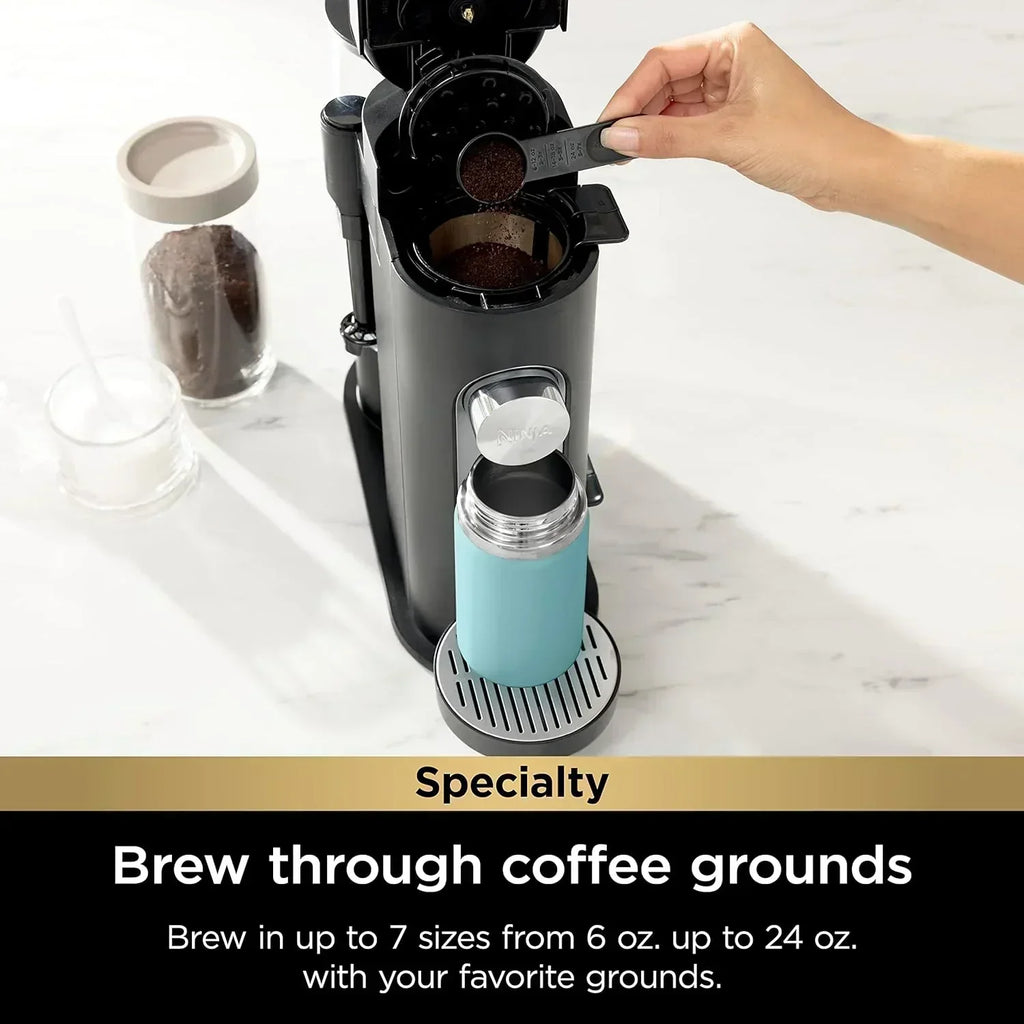 Ninja Single Serve Coffee Maker 56 oz Reservoir Stone wourant