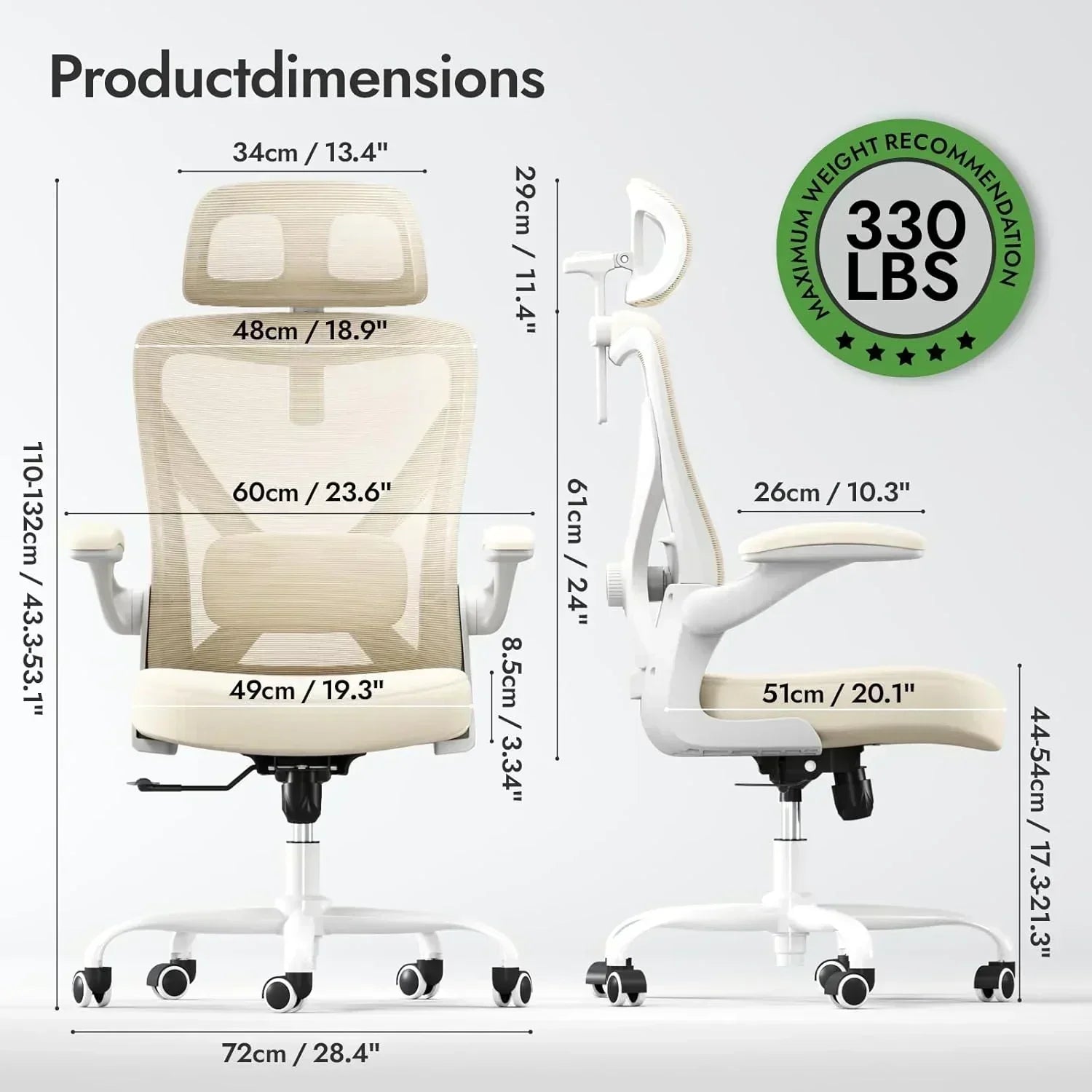 Office computer desk and chair gaming chair with lumbar support and headrest wourant