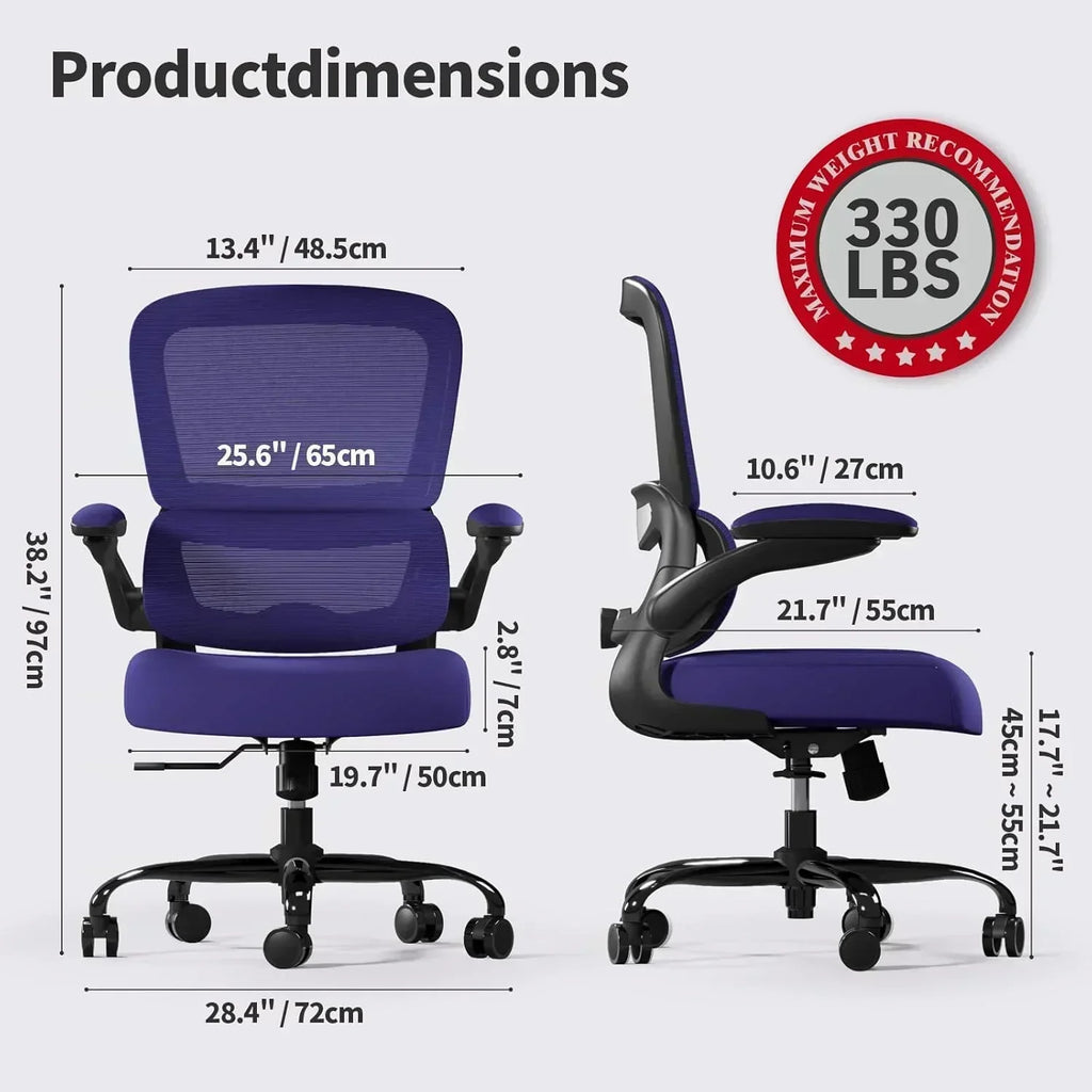 TRALT Office Chair Ergonomic Desk Chair 330 lbs Home Mesh Gaming Chair with Wheels wourant