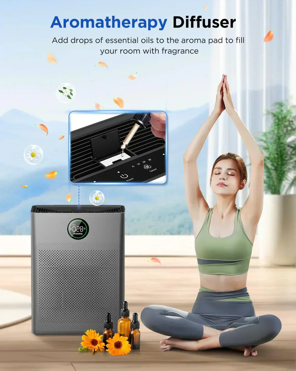 Air Purifiers for Home Large Room up to 2200sq.ft MOOKA Air purifier for Home Pets wourant