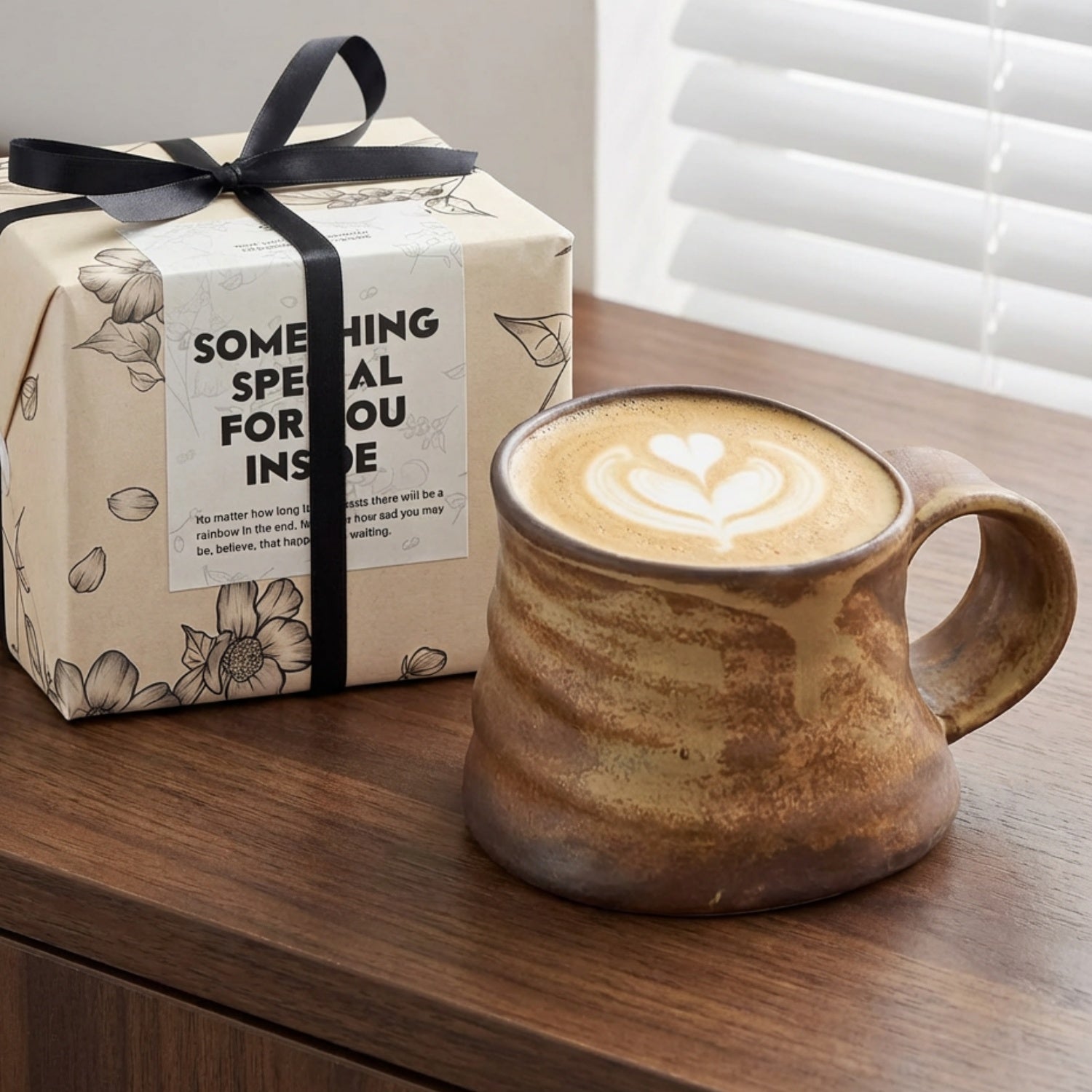 Rustikale Vintage-Kaffeetasse aus Keramik, handgefertigte Glasur, einzigartige Geschenktasse für Kaffeeliebhaber wourant