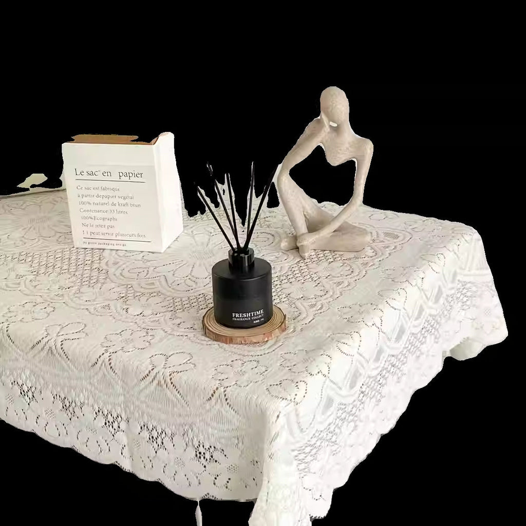 Spitzen-Vintage-Tischdecke, inspiriertes, elegantes Dekor für Esszimmer und Heim-Styling wourant