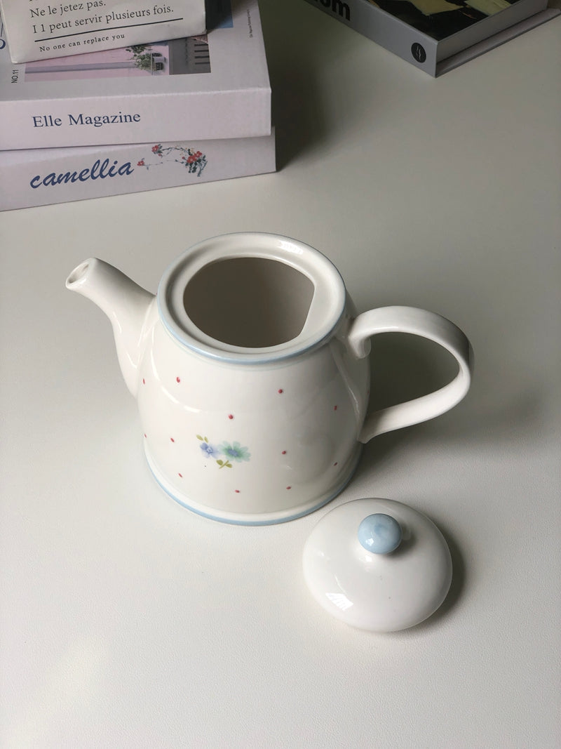 Hochwertiges europäisches Vintage-Teekannen- und Wasserkocher-Set aus Keramik, stilvoll für den Heimgebrauch wourant