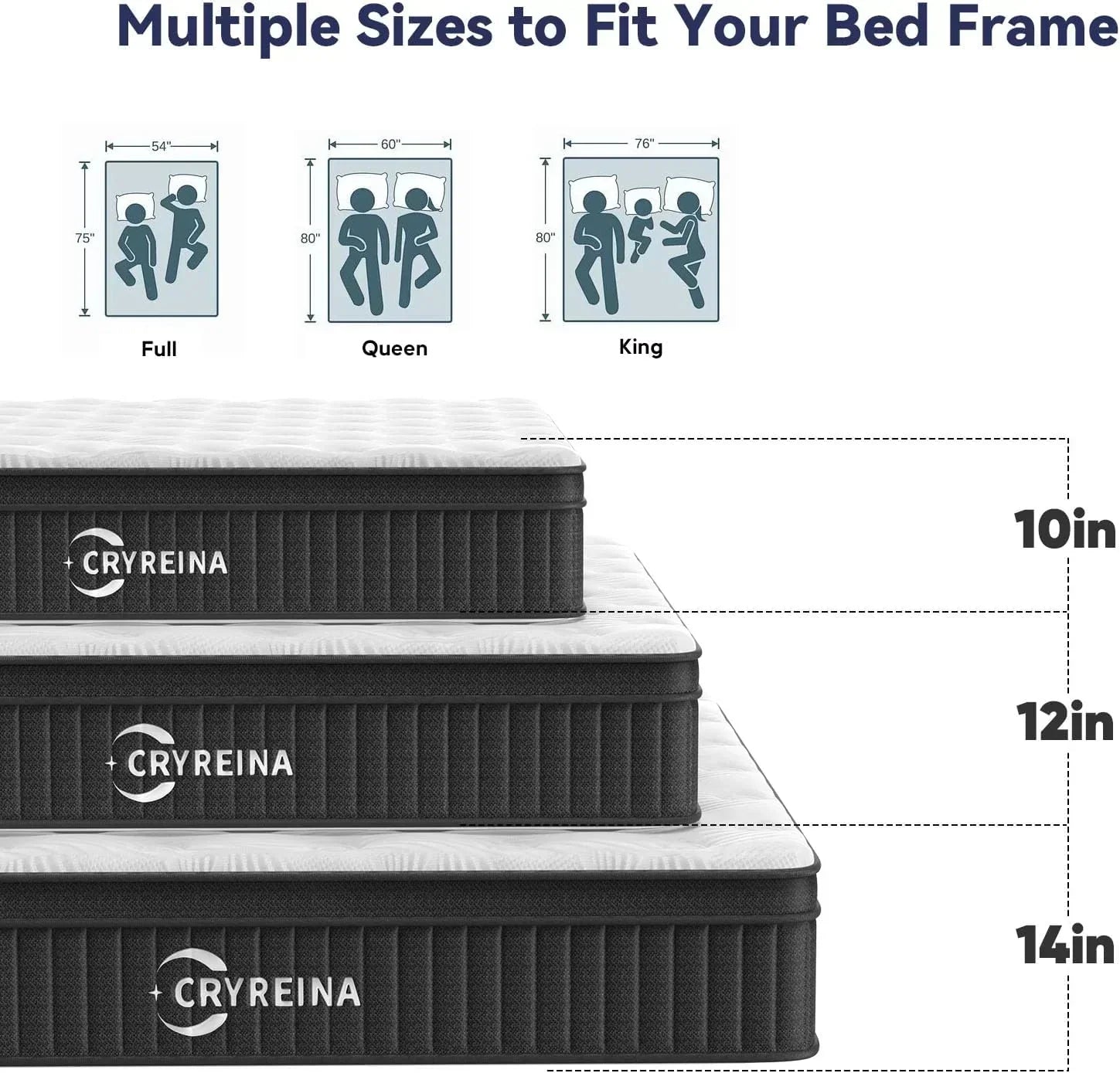 Queen Mattress 12-inch Queen Hybrid Mattress wourant
