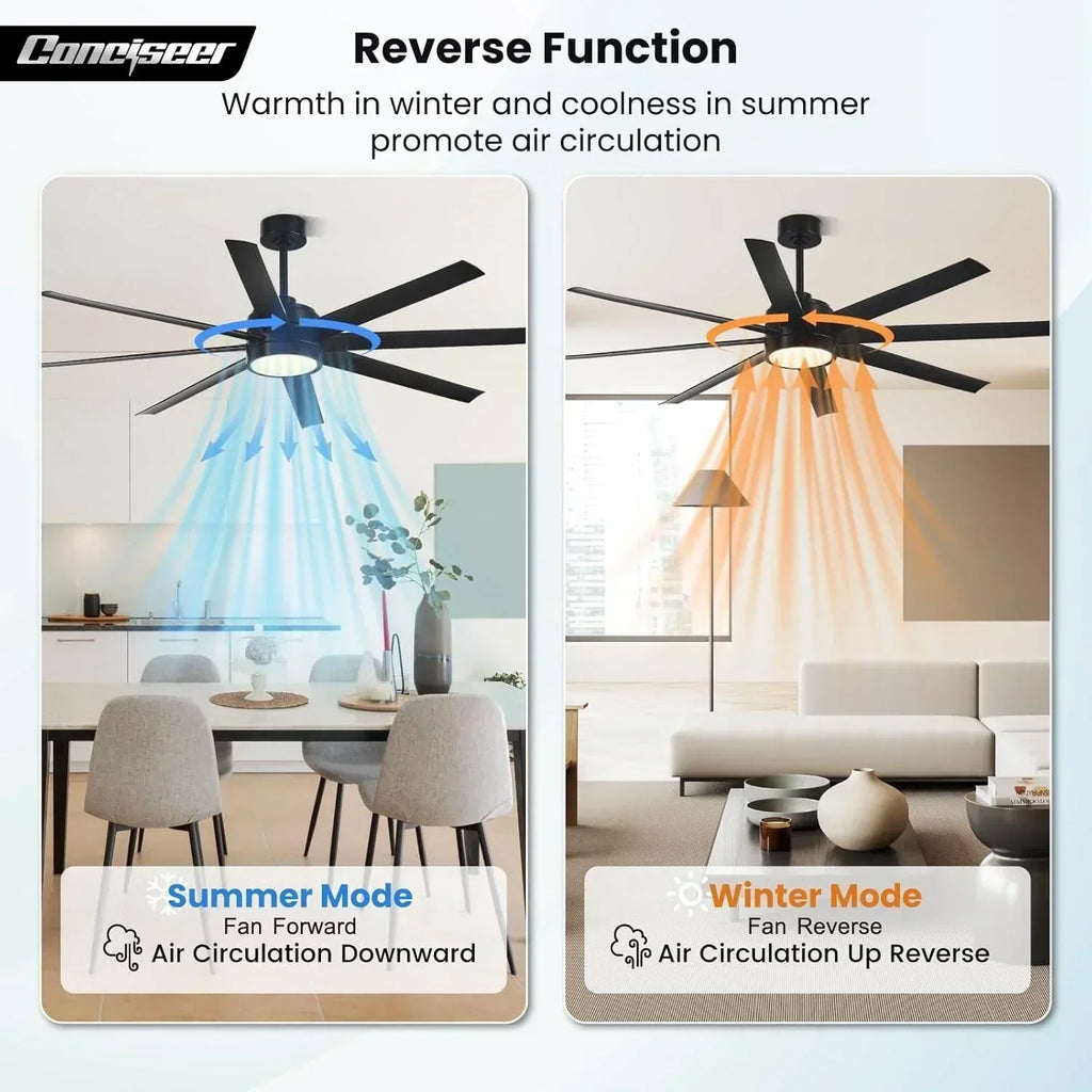 Modern ceiling fan 72 inch bedroom living room library cafe outdoor/industrial wourant