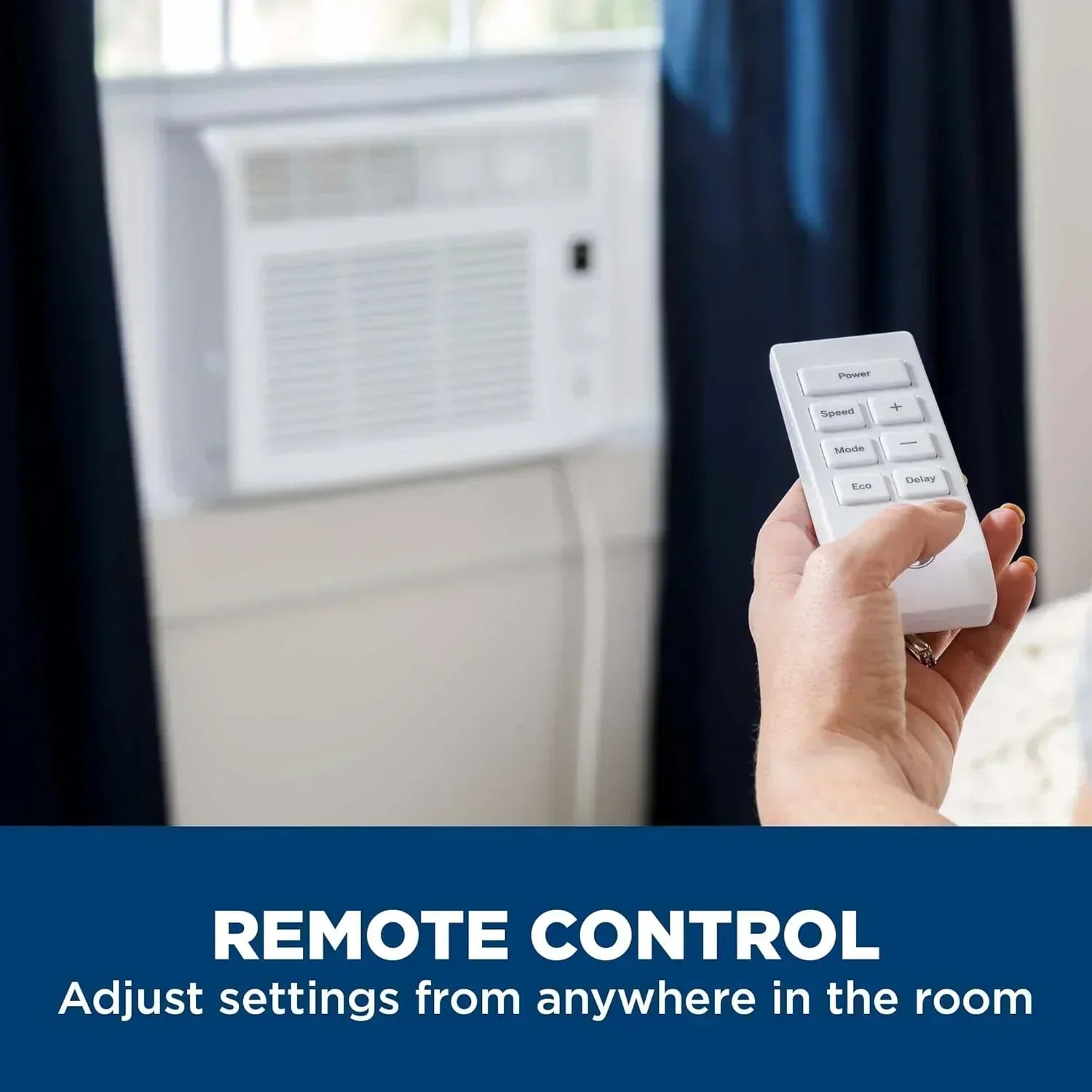 GE Window Air Conditioner Unit 5,000 BTU for Small Rooms up to 150 sq ft Manual Adjustable Fan wourant
