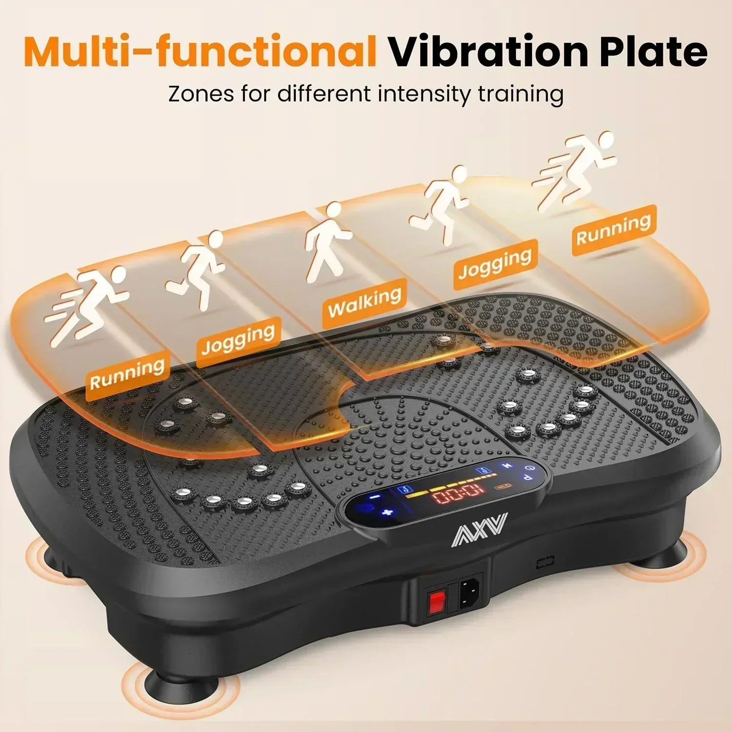 AXV Vibration Plate Fitness Platform Trainer Suitable for men and women to lose weight wourant