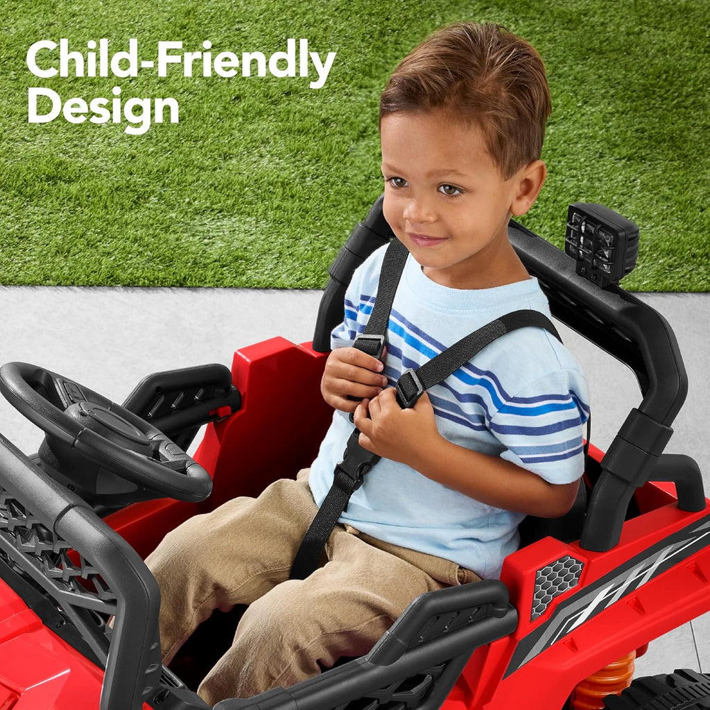 Children's black UTV electric children's car wourant