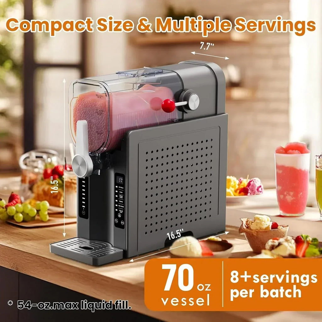 Slushie Machine Professional Frozen Drink Maker No Ice Needed Slushy Machine with LED Display wourant