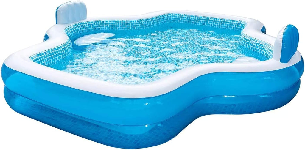 Member's Mark Elegant Family Pool 10 Feet Long 2 Inflatable Seats with Backrests wourant